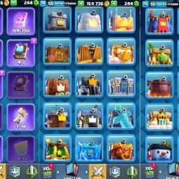 👑KT 15 👑 8500 Trophy 👑 56 LVL 👑 114 Cards 👑 121 Emotes 👑 244 Gems 👑 154 k Gold 👑 3