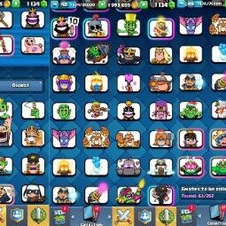 👑KT 14 👑 6769 Trophy 👑 48 LVL 👑 115 Cards 👑 63 Emotes 👑 1134 Gems 👑 1,59 kk Gold 👑 2