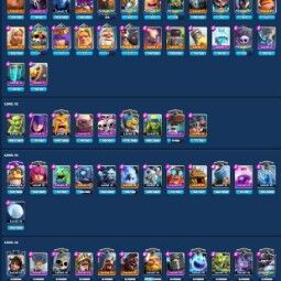 👑KT 14 👑 6917 Trophy 👑 47 LVL 👑 113 Cards 👑 28 Emotes 👑 4768 Gems 👑 416 k Gold 👑 1