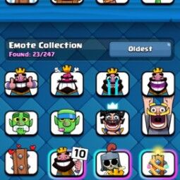 👑KT 14 👑 6525 Trophy 👑 46 LVL 👑 107 Cards 👑 23 Emotes 👑 1785 Gems 👑 67 k Gold 👑 2