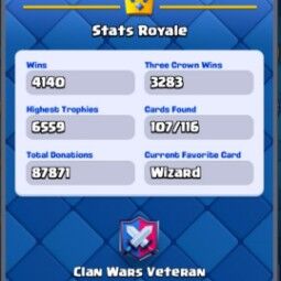 👑KT 14 👑 6525 Trophy 👑 46 LVL 👑 107 Cards 👑 23 Emotes 👑 1785 Gems 👑 67 k Gold 👑 4