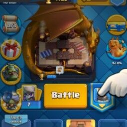 👑KT 14 👑 7103 Trophy 👑 45 LVL 👑 109 Cards 👑 41 Emotes 👑 1036 Gems 👑 190 k Gold 👑 0