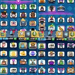 👑KT 14 👑 6263 Trophy 👑 47 LVL 👑 108 Cards 👑 83 Emotes 👑 4197 Gems 👑 35 k Gold 👑 2