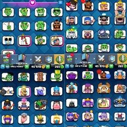 👑KT 14 👑 8261 Trophy 👑 52 LVL 👑 116 Cards 👑 96 Emotes 👑 265 Gems 👑 45 k Gold 👑 2