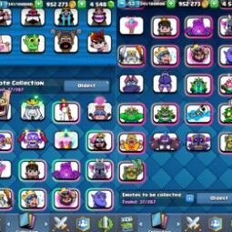 👑KT 14 👑 8957 Trophy 👑 53 LVL 👑 116 Cards 👑 37 Emotes 👑 4548 Gems 👑 952 k Gold 👑 2