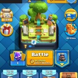 👑KT 14 👑 7554 Trophy 👑 49 LVL 👑 110 Cards 👑 77 Emotes 👑 569 Gems 👑 74 k Gold 👑 0