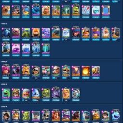 👑KT 14 👑 7554 Trophy 👑 49 LVL 👑 110 Cards 👑 77 Emotes 👑 569 Gems 👑 74 k Gold 👑 1