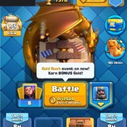 👑KT 14 👑 7378 Trophy 👑 51 LVL 👑 116 Cards 👑 30 Emotes 👑 11 Gems 👑 161 k Gold 👑 0