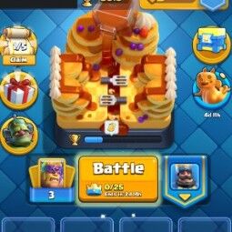 👑KT 15 👑 8616 Trophy 👑 55 LVL 👑 114 Cards 👑 62 Emotes 👑 438 Gems 👑 57 k Gold 👑 0