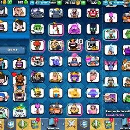 👑 キングタワー14 👑、8205、トロフィー👑、52、LV 👑、112、カード👑 72、エモート👑、622、虹のダイヤ👑、74Kゴールド 👑 2