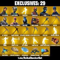 👑187 Skins 👑PC/PSN/XBOX👑 The Reaper 👑 Elite Agent 👑 Take The L 👑 OG STW 👑 Omega 👑 Wingman 👑 Rogue Agent 👑 Ragnarok 👑 Omegarok 👑 Midas 👑 Luxe 👑 4