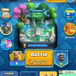 👑KT 14 👑 6880 Trophy 👑 53 LVL 👑 115 Cards 👑 44 Emotes 👑 110 Gems 👑 2 k Gold 👑 0