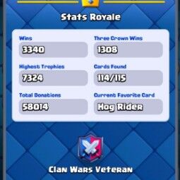 👑 キングタワー14 👑、7260、トロフィー👑、47、LV 👑、114、カード👑 27、エモート👑、1175、虹のダイヤ👑、209kゴールド 👑 4