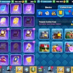 👑KT 14 👑 7200 Trophy 👑 48 LVL 👑 115 Cards 👑 69 Emotes 👑 385 Gems 👑 190 k Gold 👑 3