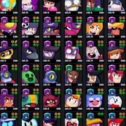 👑 75 Brawlers 👑 22.979 Trophies 👑 63 Skins 👑 9 Legends 👑 23 Mythics 👑 24 Epics 👑 3033 Gold 👑 283 Gems 👑 1632 Blings 👑 1