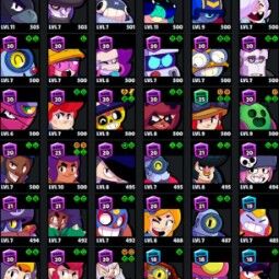 👑 68 Brawlers 👑 27.354 Trophies 👑 58 Skins 👑 6 Legends 👑 18 Mythics 👑 25 Epics 👑 18808 Gold 👑 35 Gems 👑 3327 Blings 👑 1
