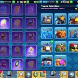 👑KT 14 👑 7653 Trophy 👑 50 LVL 👑 111 Cards 👑 79 Emotes 👑 47 Gems 👑 81 k Gold 👑 3