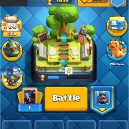 👑KT 14 👑 7653 Trophy 👑 50 LVL 👑 111 Cards 👑 79 Emotes 👑 47 Gems 👑 81 k Gold 👑 0