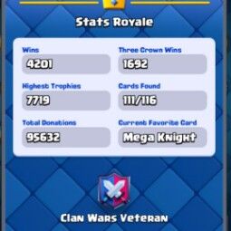 👑KT 14 👑 7653 Trophy 👑 50 LVL 👑 111 Cards 👑 79 Emotes 👑 47 Gems 👑 81 k Gold 👑 4