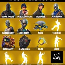 ⚡️22 Skins ⚡️PC/PSN/XBOX⚡️ Black Knight ⚡️ Sparkle Specialist ⚡️ The Reaper ⚡️ Blue Squire ⚡️ Royale Knight ⚡️ Elite Agent ⚡️ Mako ⚡️ Take The L ⚡️ Floss ⚡️ 4