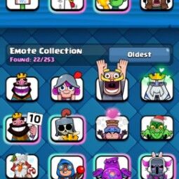 👑KT 14 👑 7036 Trophy 👑 46 LVL 👑 110 Cards 👑 22 Emotes 👑 6813 Gems 👑 762 k Gold 👑 2