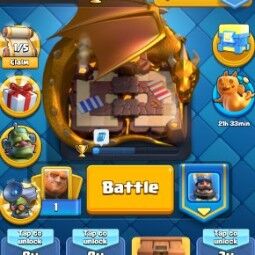 👑KT 14 👑 7036 Trophy 👑 46 LVL 👑 110 Cards 👑 22 Emotes 👑 6813 Gems 👑 762 k Gold 👑 0