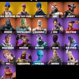 👑21 skins 👑pc/psn/xbox👑 og stw 👑 Líder del equipo azul 👑 Deriva 👑 Calamidad 👑 Ejecutor 👑 Caballero 👑 Spectra ragnarok 👑 Torre 👑 0