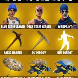 👑21 skins 👑pc/psn/xbox👑 og stw 👑 Líder del equipo azul 👑 Deriva 👑 Calamidad 👑 Ejecutor 👑 Caballero 👑 Spectra ragnarok 👑 Torre 👑 4