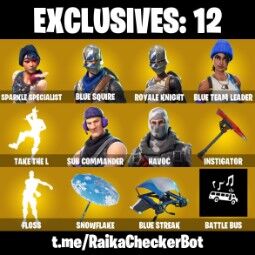 👑10 Skins 👑PC/PSN/XBOX👑 Sparkle Specialist 👑 Floss 👑 Take The L 👑 Blue Squire 👑 Royale Knight 👑 Blue Team Leader 👑 Havoc 👑 4