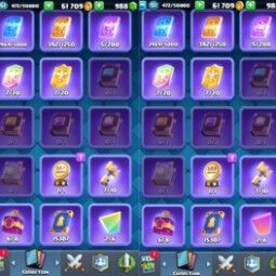 👑KT 14 👑 6440 Trophy 👑 46 LVL 👑 108 Cards 👑 121 Emotes 👑 171 Gems 👑 836 k Gold 👑 3