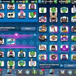 👑KT 14 👑 6440 Trophy 👑 46 LVL 👑 108 Cards 👑 121 Emotes 👑 171 Gems 👑 836 k Gold 👑 2