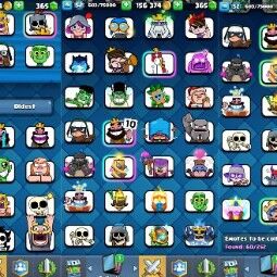 👑KT 14 👑 7027 Trophy 👑 52 LVL 👑 115 Cards 👑 60 Emotes 👑 365 Gems 👑 156 k Gold 👑 2