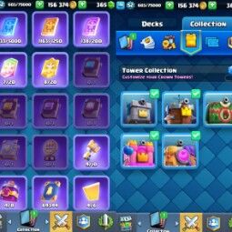 👑KT 14 👑 7027 Trophy 👑 52 LVL 👑 115 Cards 👑 60 Emotes 👑 365 Gems 👑 156 k Gold 👑 3