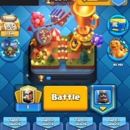 👑KT 14 👑 8047 Trophy 👑 53 LVL 👑 116 Cards 👑 83 Emotes 👑 2010 Gems 👑 383 k Gold 👑 0