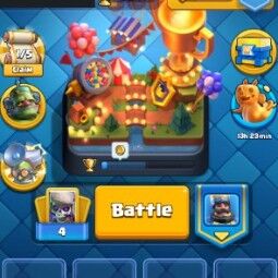 👑KT 14 👑 8021 Trophy 👑 53 LVL 👑 115 Cards 👑 47 Emotes 👑 5271 Gems 👑 174 k Gold 👑 0