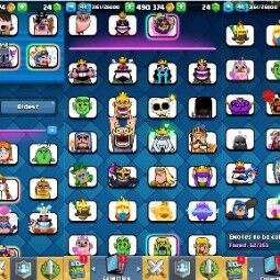 👑KT 13 👑 7121 Trophy 👑 41 LVL 👑 113 Cards 👑 62 Emotes 👑 24 Gems 👑 490 k Gold 👑 2