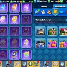 👑KT 13 👑 7121 Trophy 👑 41 LVL 👑 113 Cards 👑 62 Emotes 👑 24 Gems 👑 490 k Gold 👑 3