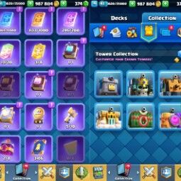 👑KT 13 👑 7183 Trophy 👑 41 LVL 👑 113 Cards 👑 48 Emotes 👑 374 Gems 👑 987 k Gold 👑 3