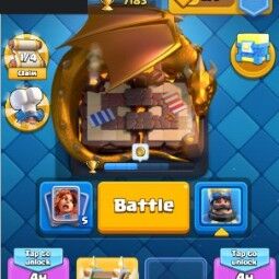 👑KT 13 👑 7183 Trophy 👑 41 LVL 👑 113 Cards 👑 48 Emotes 👑 374 Gems 👑 987 k Gold 👑 0