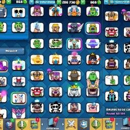 👑キングタワー 13 👑 6916 トロフィー 👑 41 LV 👑 112枚のカード 👑 62枚 エモート 👑 868名 虹のダイヤ 👑 286キロメートル ゴールド 👑 2