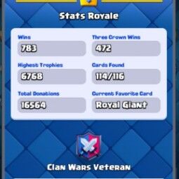 👑KT 14 👑 6707 Trophy 👑 42 LVL 👑 114 Cards 👑 49 Emotes 👑 160 Gems 👑 176 k Gold 👑 4