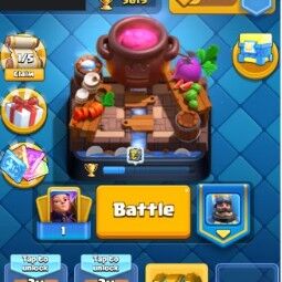 👑KT 14 👑 5619 Trophy 👑 41 LVL 👑 113 Cards 👑 23 Emotes 👑 4505 Gems 👑 223 k Gold 👑 0