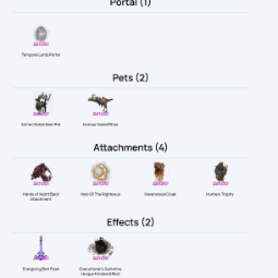 9 ITEMS - 4 ATTACHMENTS / 2 EFFECTS / PORTAL / 2 PETS ☑️POE2/POE1☑️ 1