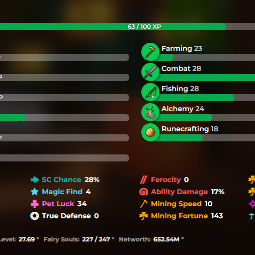 `✨SKYBLOCK LVL 87✨ 652M NetWorth ❤️ HOTM 4❤️ [MVP+] Rank ✨ Skill Average 27.69 ✨️DUNGEON LVL 19 ❤️ 15 Minion Slots ✅Full Mail Access | Migrated to Microsoft 0
