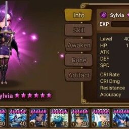 Global - 2 Ld5 - Kiki and Sylvia \ 70 nat5 \ many skins \ tower 200 + 1 hell \ farm - triple sss \ abyss h - 00:48 \ 240 - 6 starts monsters 0