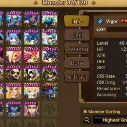 Global - 2 Ld5 - Kiki and Sylvia \ 70 nat5 \ many skins \ tower 200 + 1 hell \ farm - triple sss \ abyss h - 00:48 \ 240 - 6 starts monsters 1