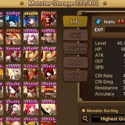 Global - 2 Ld5 - Kiki and Sylvia \ 70 nat5 \ many skins \ tower 200 + 1 hell \ farm - triple sss \ abyss h - 00:48 \ 240 - 6 starts monsters 4