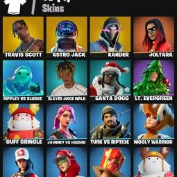 [pc/PSN/xbox] 16 スキン+travis scott+astro jack+Xander+Joltara+Rippley vs スラッジ+その他+650 VB 0