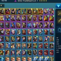 Coração de Tronco Êmico + Pítion + ninja + Alice + Sun Wukong + Loki + Esqueleto + 32493 de energia + 5m prata 3