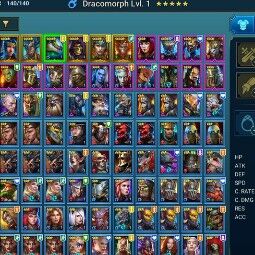 Dracomorph + Ninja + Alice + Sun Wukong + Loki + 21154 energy + 5m silver + 1165 gems + Multi - Battle 1